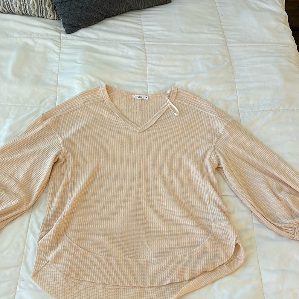 Ballon Sleeve Pink Top